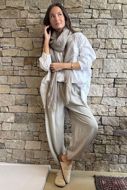 Basso Shirring Balloon Pant Taupe **